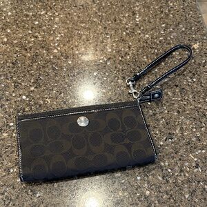 Coach Black Wristlet Clutch